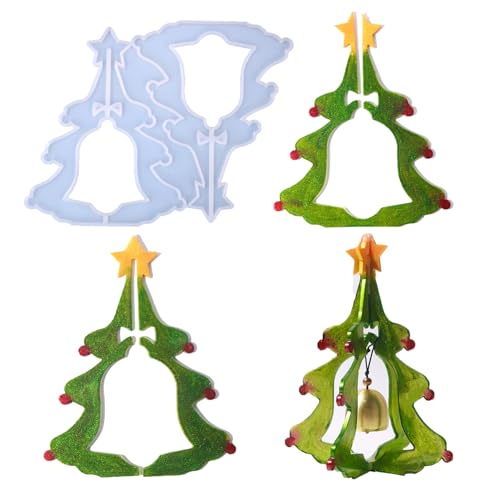 Gießform Weihnachten Silikonform Weihnachten Silikonformen Gießformen Weihnachten Stern Elch Gipsformen Zum Gießen Weihnachtsbaum Selber Machen Set Epoxidharz Kerzenformen Tannenbaum Kerzenhalter (E) von ChongKuan