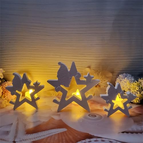 Gießform Weihnachten Silikonform Weihnachten Silikonformen Gießformen Weihnachten Stern Elch Gipsformen Zum Gießen Weihnachtsbaum Selber Machen Set Epoxidharz Kerzenformen Tannenbaum Kerzenhalter (3) von ChongKuan