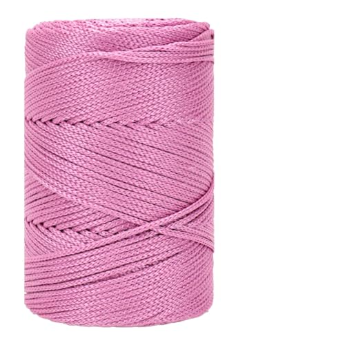 Makramee Garn 3mm X 225m Rope Zum Häkeln Taschen Baumwollschnur Polyester Bäckergarn Baumwollkordel Macrame Cord Baumwollgarn Baumwollfaden Geflochten Textilgarn Körbe Easy Yarn (12,1 Stück) von ChongKuan