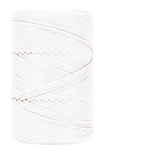 Makramee Garn 3mm X 225m Rope Zum Häkeln Taschen Baumwollschnur Polyester Bäckergarn Baumwollkordel Macrame Cord Baumwollgarn Baumwollfaden Geflochten Textilgarn Körbe Easy Yarn (28,3 Stück) von ChongKuan