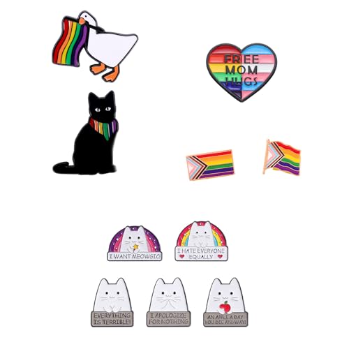 Pride Pin & Regenbogen Patch - Stilvolle LGBTQ-Accessoires Für Vielfalt Und Toleranz, Perfekt Für Individuelle Mode Und Ausdruck Von Unterstützung (10 Stück) von ChongKuan