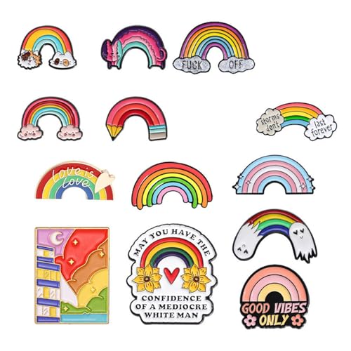 Pride Pin & Regenbogen Patch - Stilvolle LGBTQ-Accessoires Für Vielfalt Und Toleranz, Perfekt Für Individuelle Mode Und Ausdruck Von Unterstützung (13 Stück) von ChongKuan