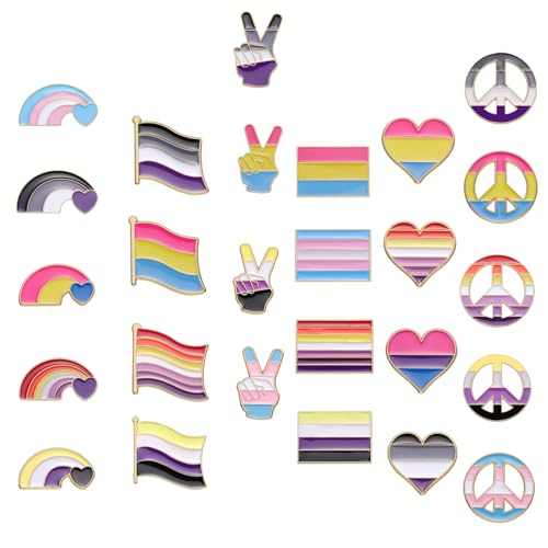 Pride Pin & Regenbogen Patch - Stilvolle LGBTQ-Accessoires Für Vielfalt Und Toleranz, Perfekt Für Individuelle Mode Und Ausdruck Von Unterstützung (26 Stück) von ChongKuan