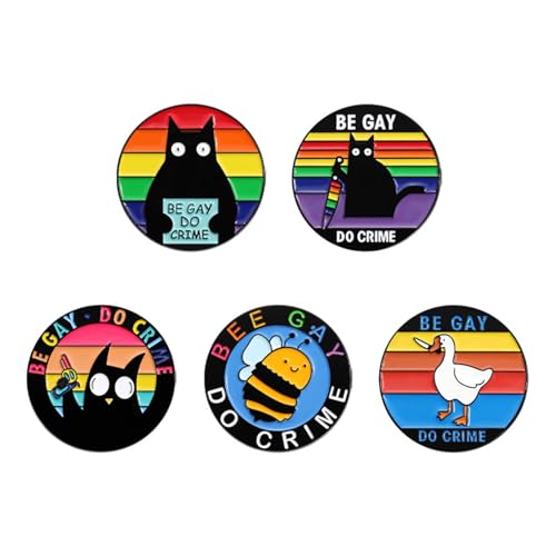 Pride Pin & Regenbogen Patch - Stilvolle LGBTQ-Accessoires Für Vielfalt Und Toleranz, Perfekt Für Individuelle Mode Und Ausdruck Von Unterstützung (5 Stück) von ChongKuan