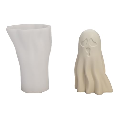 Silikonformen Geist Kürbis Gießformen Halloween Kerzen Epoxidharz 3d Einschieber Kerzenhalter (1) von ChongKuan