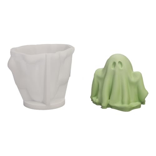 Silikonformen Geist Kürbis Gießformen Halloween Kerzen Epoxidharz 3d Einschieber Kerzenhalter (4) von ChongKuan