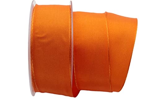 Christa-Bänder Geschenkband Basic orange 40mm mit Draht von Christa-Bänder