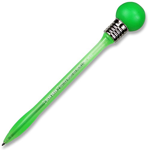 Christliche Geschenkideen °° Blinkender Kugelschreiber Melchior mit Leuchtball (neon-grün) von Christliche Geschenkideen