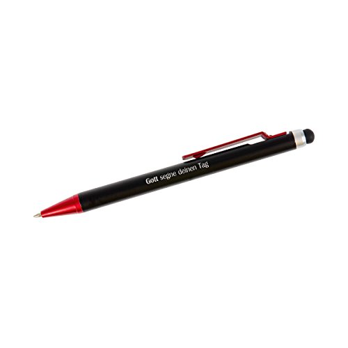 Christliche Geschenkideen Kugelschreiber/Touchpen rot Gott segne deinen Tag von Christliche Geschenkideen