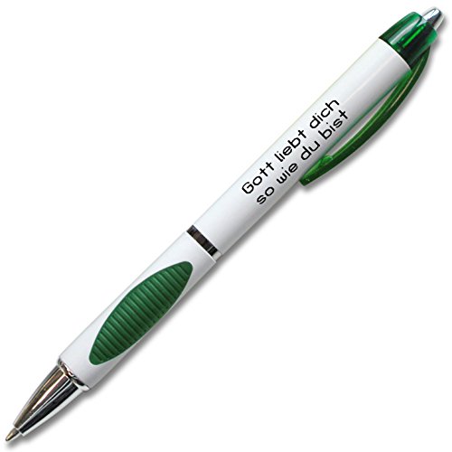 Christliche Geschenkideen °° Kugelschreiber Gott liebt dich so wie du bist (grün) von Christliche Geschenkideen