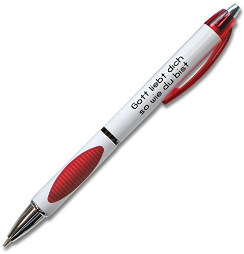 Christliche Geschenkideen °° Kugelschreiber Gott liebt dich so wie du bist (rot) von Christliche Geschenkideen