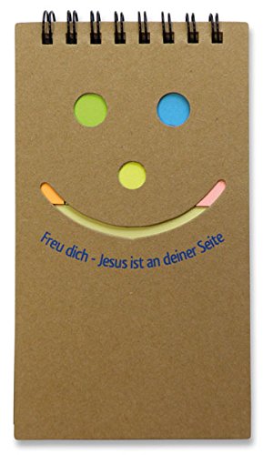 °°Notizzettel-Set, Notizblock + Haftstreifen "Freu dich - Jesus " von Christliche Geschenkideen