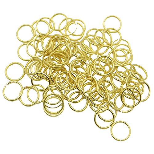 100x Biegering Gold 10mm poliert MS Kettelring Bindering goldfarben Kristallverbinder Stärke 1mm von Christoph Palme Leuchten