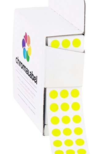 1/10,2 cm color-coding Dot Aufkleber | Permanent klebend, 0,25 in. – 1.000 Etiketten pro Spenderbox von ChromaLabel