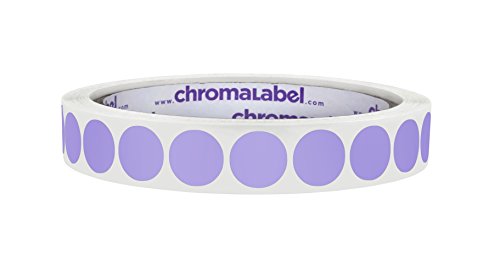 1/5,1 cm farblich gekennzeichnet Dot Etiketten | 1000/Rolle 1/2" Diameter lavendel von ChromaLabel