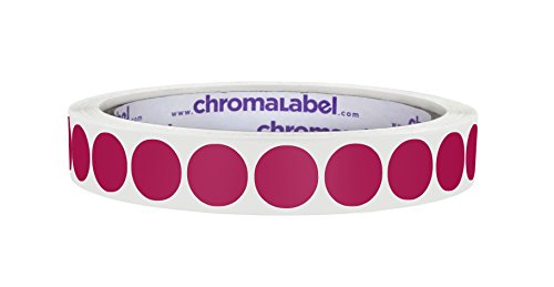 1/5,1 cm farblich gekennzeichnet Dot Etiketten | 1000/Rolle 1/2" Diameter magenta von ChromaLabel