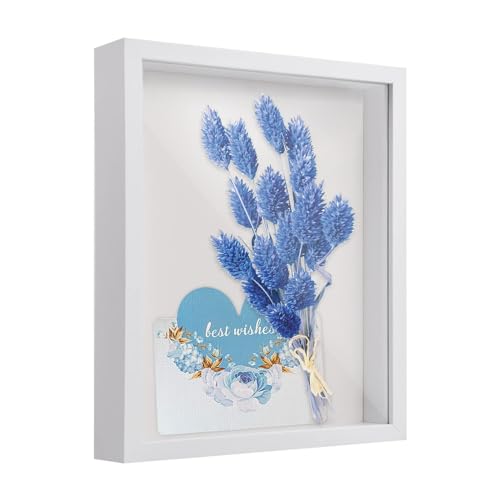 Chstarina 3D-Shadow-Box, 27 x 22 cm tiefer Bilderrahmen, Displaybox für Tischplatte und Wandbehang, 3 cm Innentiefe, Holz-Bilderrahmen, Erinnerungsbox für Medaillen, Blumen, Erinnerungsstücke, von Chstarina