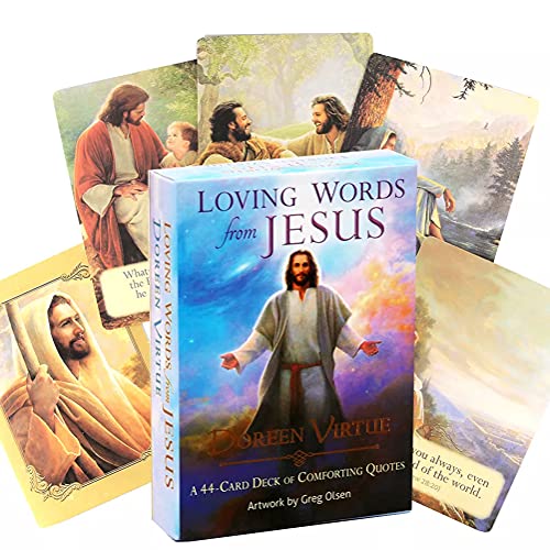 Eigene Marke - Loving Words from Jesus Oracle Cards, Jesus-Orakelkarten, 44 Blatt, Karton, Klassisch, Unisex, All Ages, 10+ von ChuRuQi