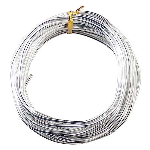 10 Meter Silber Aluminium Basteldraht, 9 Gauge 3mm Dicke Bildhauerei Draht, Armatur Draht für Bildhauerei, Biegsamer Metalldraht für die Herstellung von Puppen Skelett, DIY-Handwerk von Chudeng