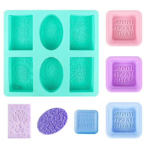 Chudian Seifenformen Silikon, 3X Rechteckige Seifenformen Soap Mold für handgefertigte Seife DIY Handarbeit Seifen Formen Oval Seifengießform Seifenförmchen für Seifenherstellung(Zufällige Farbe) von Chudian