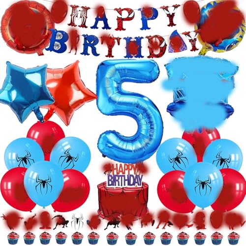 Spider Luftballon Geburtstag Deko 5 Jahre Jungen- Spider Girlande Geburtstagsdeko 5 Jahr Spider Ballon Deko 5. Geburtstag Folienballons Happy Birthday Banner Tortendeko für Kindergeburtstag Party Deko Spider Luftballon Geburtstag Deko 5 Jahre Jungen- Spider Girlande Geburtstagsdeko 5 Jahr Spider Ballon Deko 5. Geburtstag Folienballons Happy Birthday Banner Tortendeko für Kindergeburtstag Party Deko von Chukua