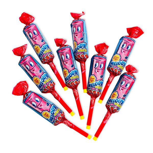 Chupa Chups Lutscher 8er Pack, Melody, ausziehbarer Stiel für versch. Töne, 15g von Chupa Chups