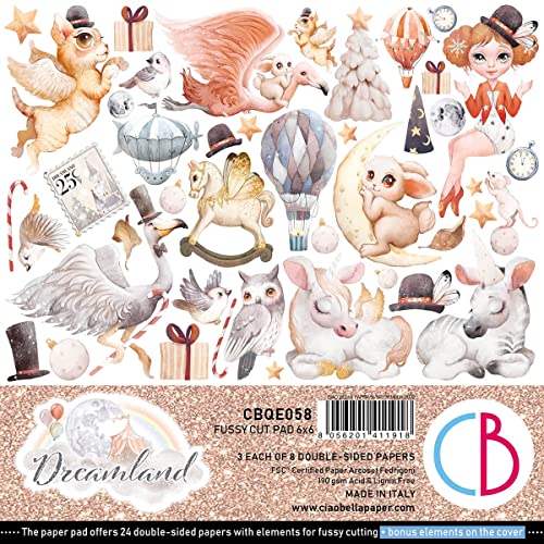 Ciao Bella Dreamland Fussy Cut Pad 15 x 15 cm 12 Papiere von Ciao Bella