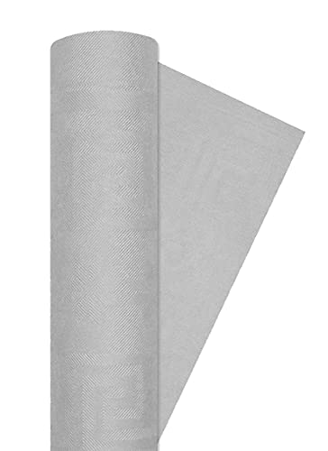 Ciao 24087 Damask, Pastel Grey Roll Paper Tablecover, Einfarbig, Grau, 7m x 120cm von Ciao