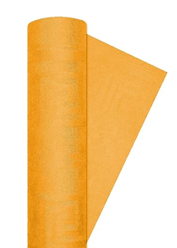 Ciao 34023 Damask, Tangerine orange Roll Paper Tablecover, Einfarbig, 7m x 120cm von Ciao