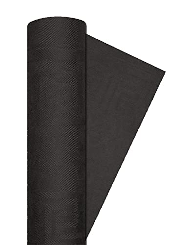 Ciao 34030 Damask, Black Roll Paper Tablecover, Einfarbig, Schwarz, 7m x 120cm von Ciao