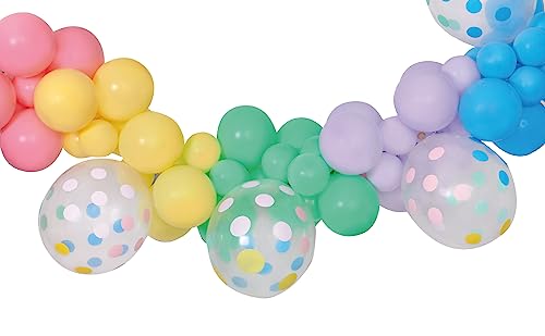 Ciao - DIY Macaron Polka Dots Luftballon-Girlande Set (65 Latexballons, 300 cm), Pastellfarben von Ciao