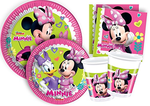 Ciao Y4383 Minnie Party Table Set, Pink, Green, 24 People von Ciao