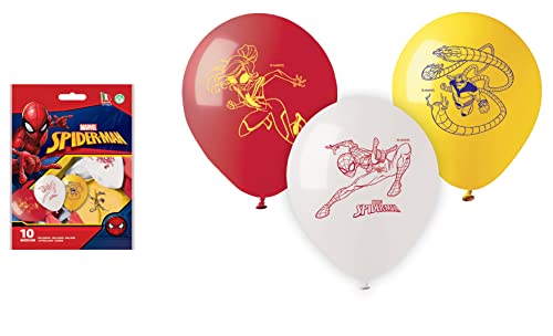 Set von 10 Spider-Man farbigen Luftballons von Ciao