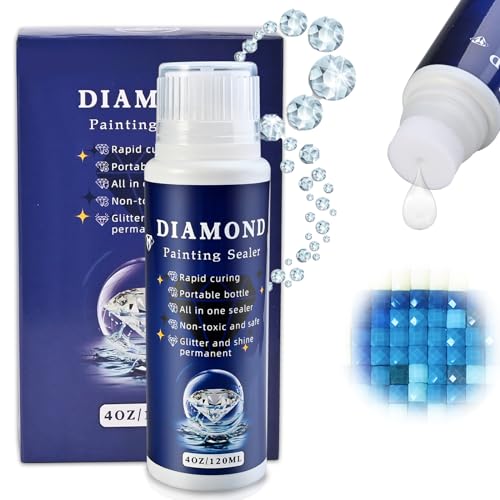 Cieex Diamond Painting Versiegelung, Diamond Painting Zubehör, Diamond Painting Kleber für glitzernde Bilder & Versiegelung von Diamanten, Durchsichtig(120 ml) von Cieex