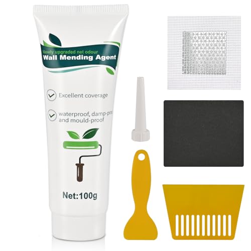 Cieex Spachtelmasse Weiß Innen, 100g Wandreparaturcreme, Löcher Wand Füllen Weiß, Wandausbesserungs Paste, Effektiv Fertigspachtel zur Reparatur von Rissen, Löchern, Peeling von Cieex