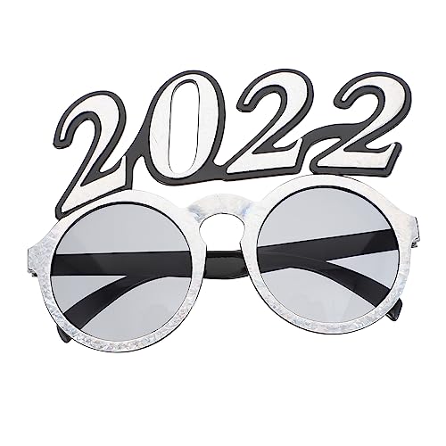 1Stk 2022 Brille faschingsbrille karnevalsbrille fotozubehör partygläßer partydeko Einschulung Halloween-Brille begeisterte Sonnenbrille lustige schauspiele lustige Brille Silver Ciieeo von Ciieeo