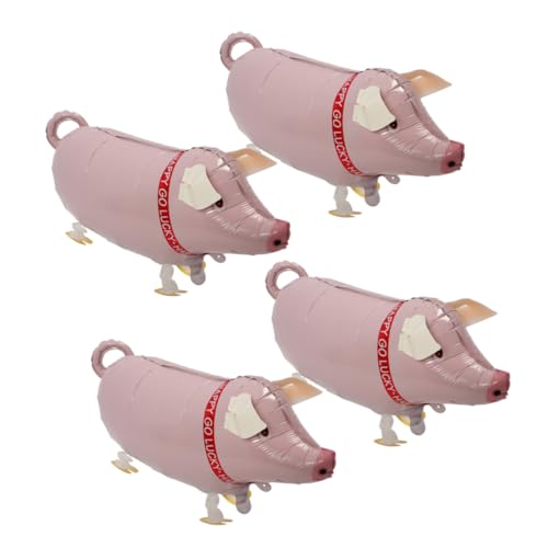 4 Stück Piggy-aluminiumfolienballon Aufblasbare Tiere Wandelnde Schweineballons Dekorationen Für Schweinegeburtstagsfeiern Luftballons Für Geburtstagsfeiern Waldtierballons Ciieeo von Ciieeo