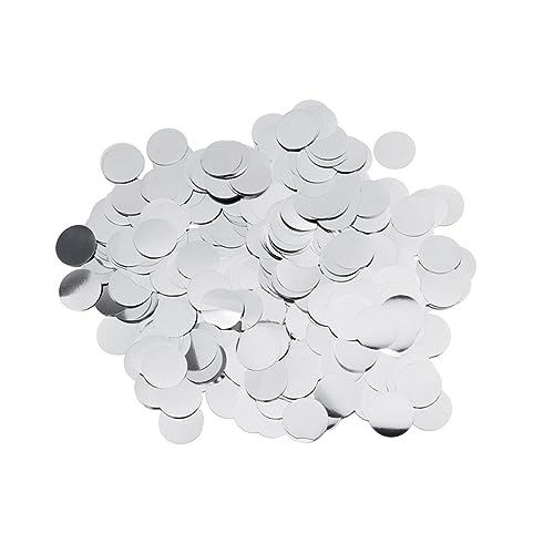 Ciieeo 1 Packung Tischstreuungen Konfetti basteln metallisches Konfetti glitzerndes Konfetti Partytisch Konfetti hochzeitsdeko hochzeits dekoration Party Konfetti Rundes Konfetti Silver von Ciieeo