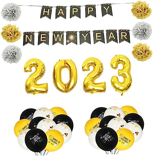 Ciieeo 1 Satz Ballon 2023 Ballon aus Aluminiumfolie 2023 Folienballon Luftballons als Partydeko Fotobanner büro dekoration office decoration 2023 Neujahrsballons 2023 Latexballons Papier von Ciieeo