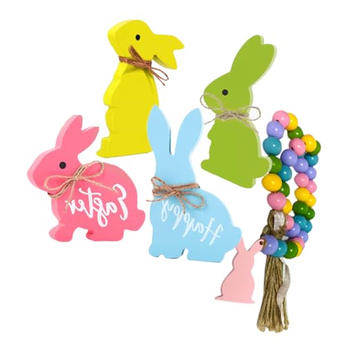 Ciieeo 1 Satz Osterhase Ostern mitgebsel austecherformen Ostern Tischdeko Hasendeko holzperle Heu Figur Plätzchen spielzeuge Dekoration Ostergeschenk Kaninchenholzspielzeug für von Ciieeo