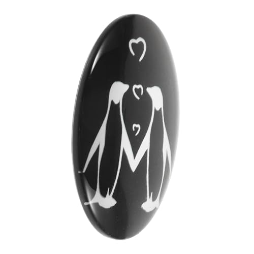 Ciieeo 1 Satz Pinguin-Token beziehungs geschenke bürodeko Valentins-Pinguin-Umarmung Pinguin-Kiesel-Geschenk Pinguin-Dekor Mini-Geschenke Liebe Kunsthandwerk Andenken Glas Kieselstein von Ciieeo