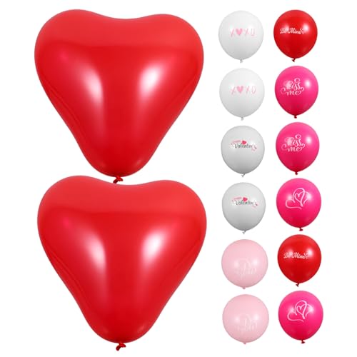 Ciieeo 1 Satz Valentinstag Ballon Valentinstag Herzballons Ballonbogen-kit Ballonbogen-set in Roségold Valentinstag Luftballons Partydekorationen Hintergrundballons Partyzubehör Emulsion von Ciieeo