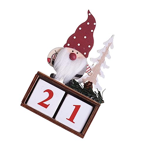 Ciieeo 1 Satz Weihnachtskalender-Ornamente Advent Countdown süße Urlaubsdekoration weihnachtsdeko bastelkalender zum selbstgestalten Kalender aus Holz Monat Datumsanzeige Kalender hölzern von Ciieeo