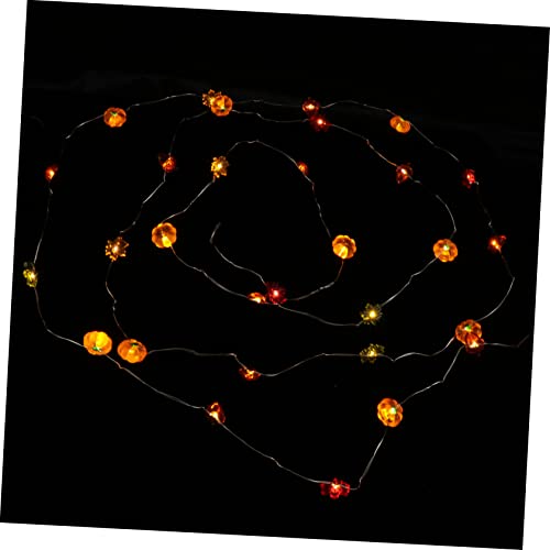 Ciieeo 1 Set Kürbis Ahornblatt Lichterketten Pendelleuchten Blumengirlande Batteriegirlande Weihnachtslametta Herbstdeko Leuchtende Girlande Baum Ahornblatt Licht Eichel Licht Laterne von Ciieeo