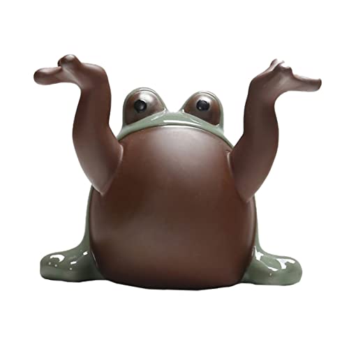 Ciieeo 1 Stück Frosch Teehaustier Stifthalter Teehaustier Accessoires Für Den Schreibtisch Froschförmige Figur Tischdekoration Teetisch Accessoire Chinoiserie von Ciieeo