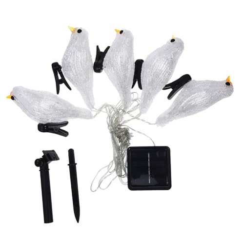 Ciieeo 1 Stück Solar Vogel Lichterkette Für Den Außenbereich Kolibri Lichterkette Solar LED Lichterkette Für Den Außenbereich Vorhangbeleuchtung Weg Solarlampe von Ciieeo