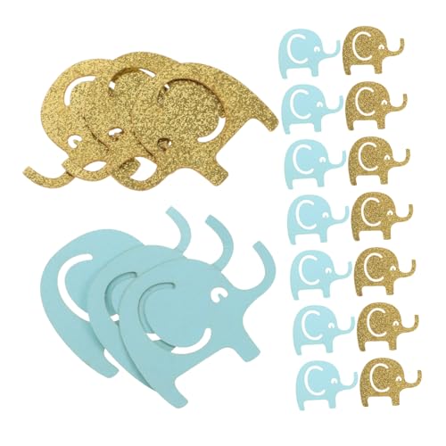 Ciieeo 1 -geburtstagskonfetti Tiere Ausgestopft Bärenkuchendeckel Dusche Dekorationen Tortenaufsatz Für Die Babyparty Konfetti Duschen Dinosaurier Elefant Papier Sky-blue von Ciieeo