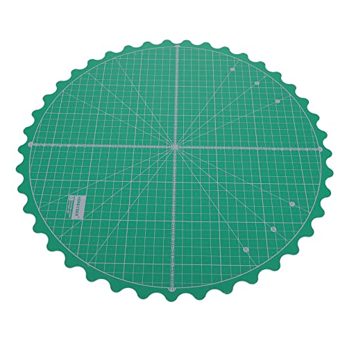 Ciieeo 1 x Stoff-Rotations-Schneidematte, rund, drehbar, rutschfest, tragbar, drehbar von Ciieeo