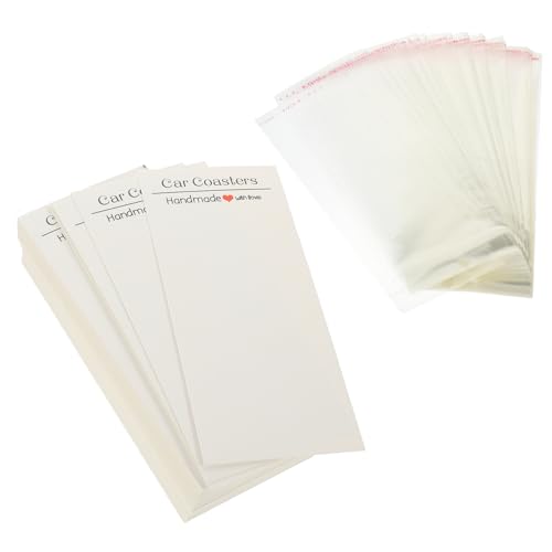 Ciieeo 100 Sets Papierkarten Untersetzer Ornamente Kartenset Auto Untersetzer Karten Auto Tassen Untersetzer Untersetzer Kartenbeutel Untersetzer Display Zubehör Untersetzer von Ciieeo