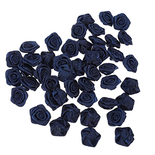 Ciieeo 100st Band Rosenknospen Künstliche Hortensienblüten Samtband Anlage Verzierungen Miniatur Simulierter Rosenstrauß Band Für Luftballons Kirschblüten Künstlich Polyester Navy von Ciieeo